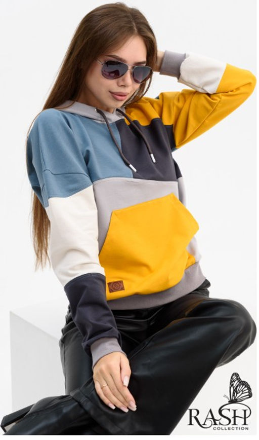 Худи "Колорблок" Цвет:как на фото