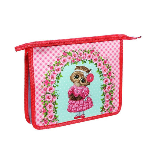 Папка для тетрадей А5, 195 х 245 х 50 мм, молния сверху, К 61ШК5, Совунья (объемный 3D-рисунок с блестками), ламинированный картон/текстиль - Calligrata фото 2