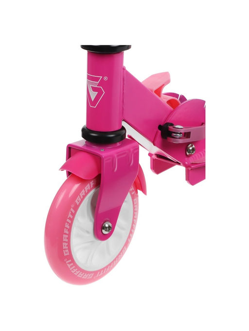 Самокат городской GRAFFITI Comfort 120, складной, колёса PU 120 мм, ABEC 7 Carbon