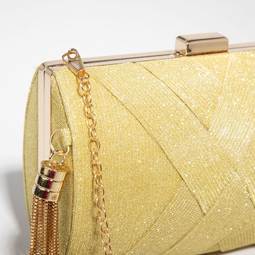 Сумка-клатч на фермуаре, цвет жёлтый - Simaland фото 4