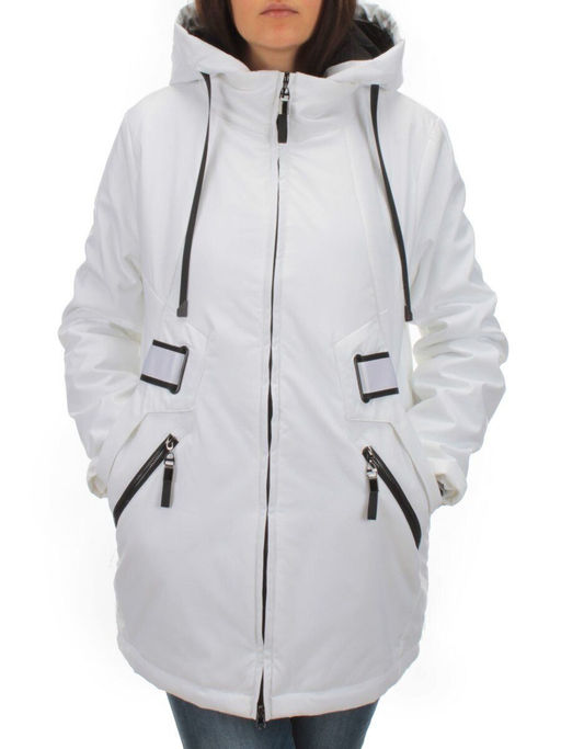BM-511 WHITE Куртка демисезонная женская АЛИСА (100 гр. синтепон) - Фабричный китай фото 2