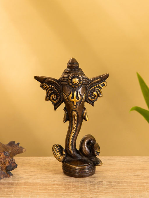 Сувенир «Голова слона», 7×3.5×11.5 см, латунь