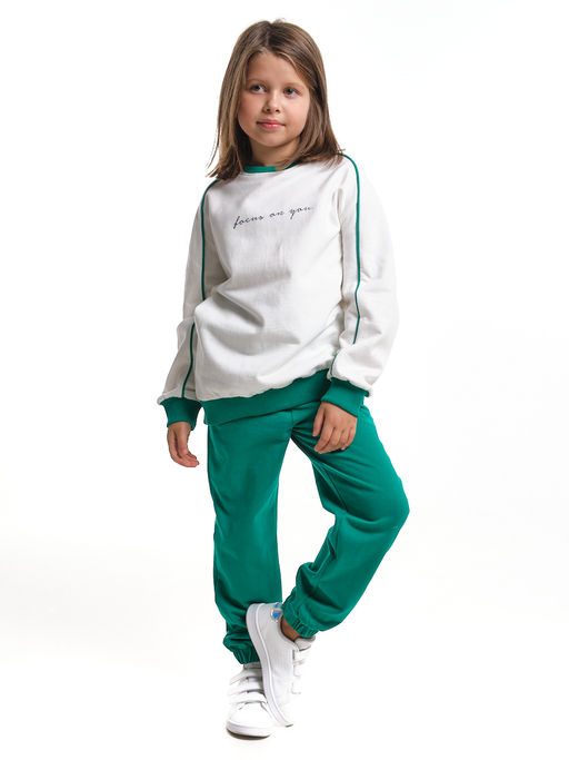 Спортивный костюм для девочки подростка UD 8048 касар/зеленый - Mini maxi фото 4