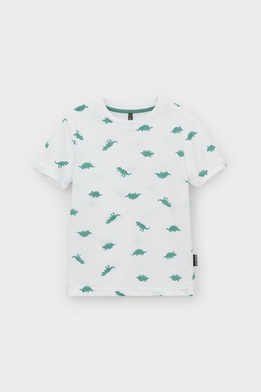 Crockid _ КР 302737/белый,дино к560 фуфайка (футболка) для мал  фото 2