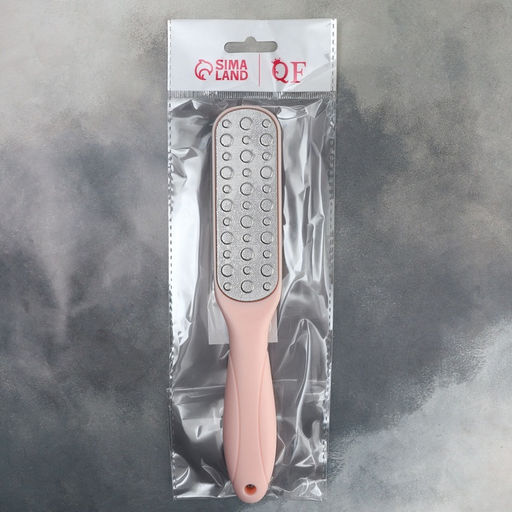 Пилка для пяток, овальная, лазерная, двусторонняя, 23 см, розовая