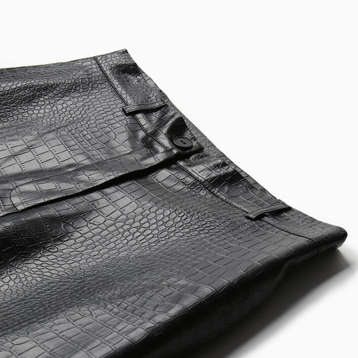 Брюки женские из экокожи прямые MINAKU: Eco leather, чёрные, размер 42