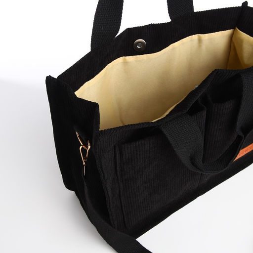 Сумка молодёжная на молнии, цвет чёрный - Simaland фото 9