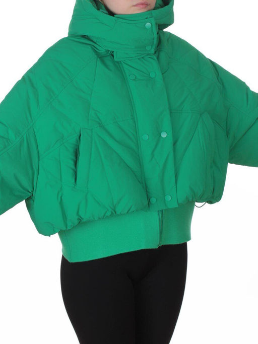 H24-033 GREEN Куртка пуховая зимняя женская (пух)