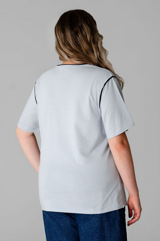 Арт. 31114 Футболка женская 50-58 (5 шт) Цвет:Голубой - Калинка фото 8