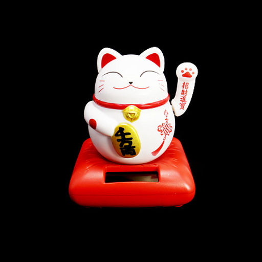 Манеки Неко оберег на процветание Манящий кот белый