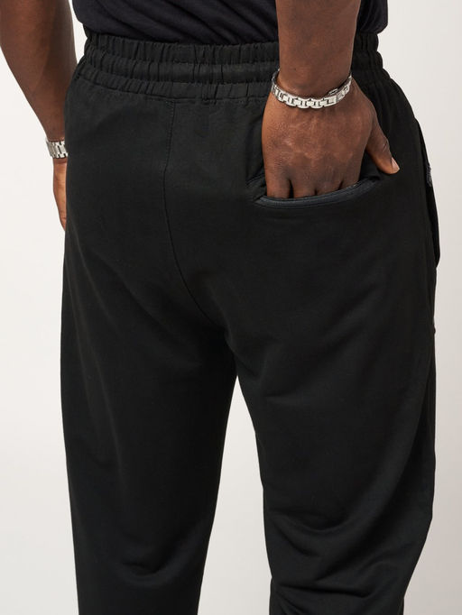 Брюки джоггеры спортивные большого размера мужские черного цвета 006Ch - FUYOUKAI фото 10