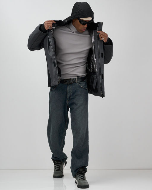 Горнолыжная куртка мужская зимняя темно-серого цвета 7611TC - Mtforce фото 12