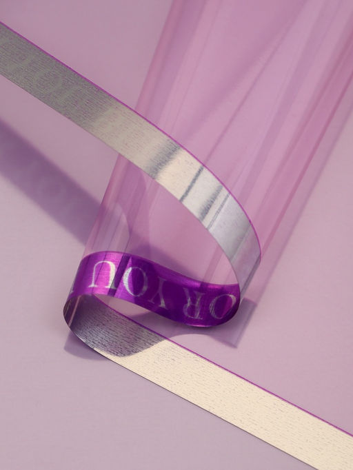 Цена за 20 шт. Плёнка для цветов «Для тебя», лавандовый, 57×57±2 см