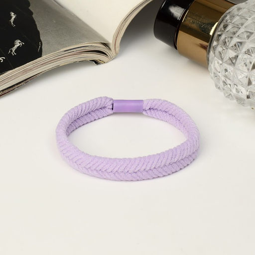 Цена за 12 шт. Резинка для волос «Махрушка элит», плетение колосок колор, 5 см, МИКС