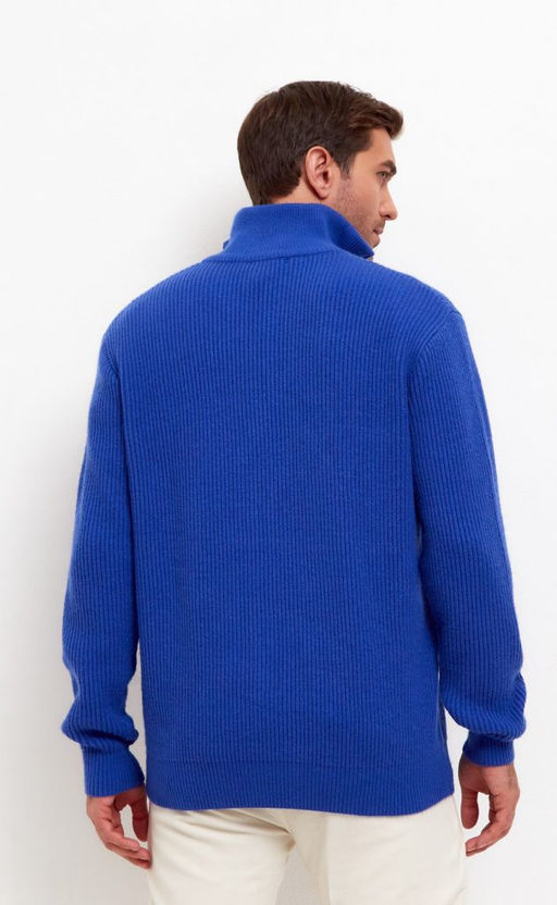 Джемпер мужской с воротом на молнии F310-0515Rus синий - Fine joyce фото 5