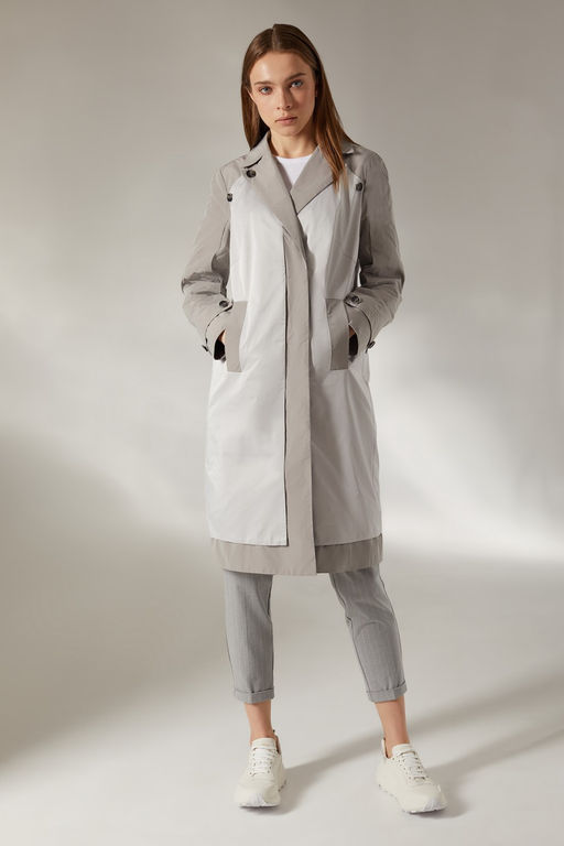 Плащ женский мод.221S, цвет жемчуг