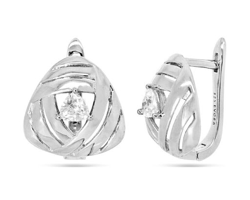 Серьги из серебра куб.циркон., МЦВА266