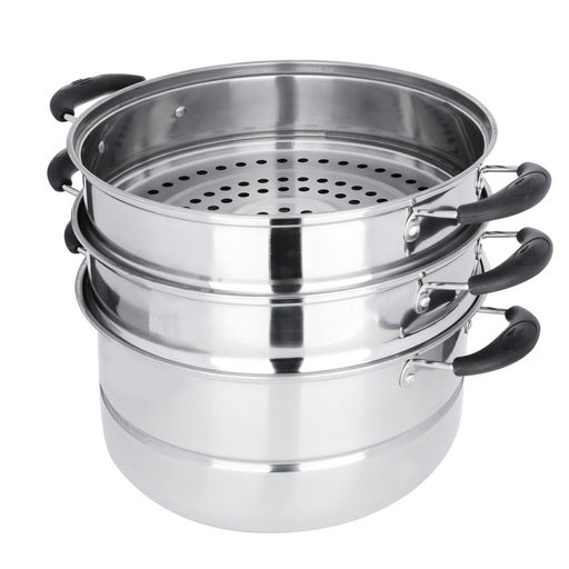 Мантоварка 28 см, нерж сталь, 3 яруса, арт. 822-107