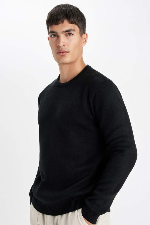 Standart Fit Normal Kesim Bisiklet Yaka Basic Triko Kazak - Defacto фото 2