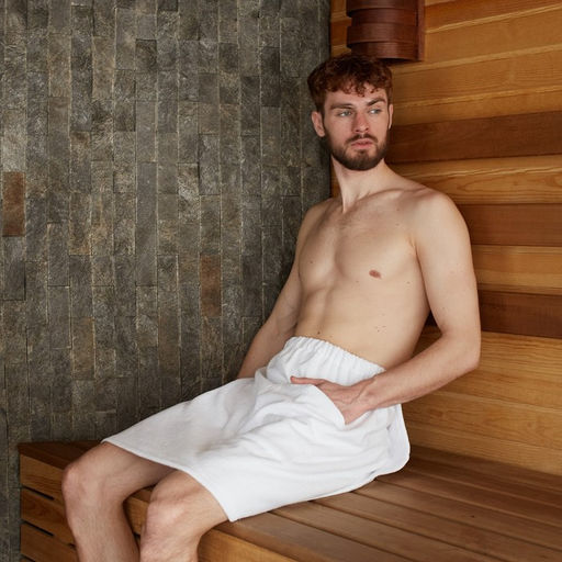 Полотенце банное Экономь и Я Килт с карманом 50*150 см, цв.белый,100%хл,340 г/м2  фото 2