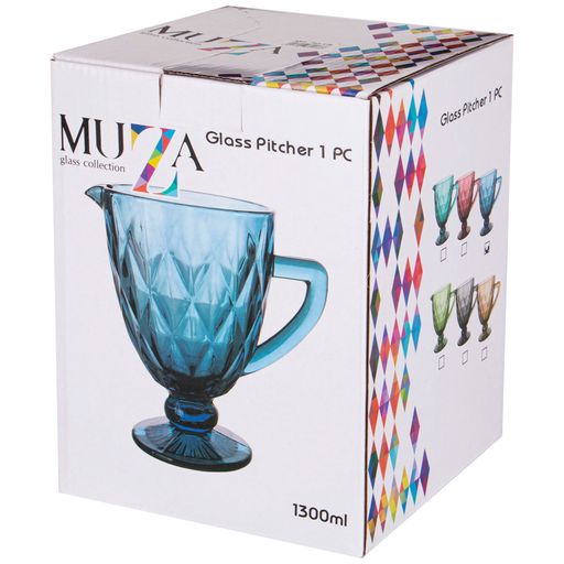 КУВШИН РОМБО 1300 МЛ. / ВЫСОТА=20 СМ. СЕРИЯ MUZA COLOR (КОР=12ШТ.) - Lefard фото 2