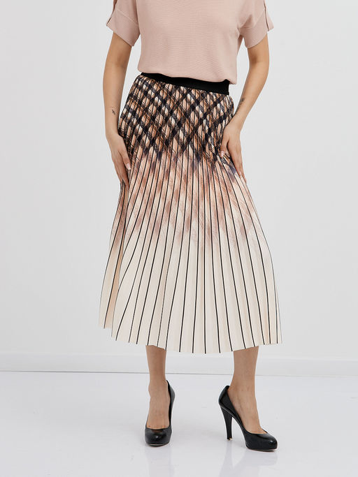 юбка плиссе с принтом в косую клетку - Glenfield фото 5