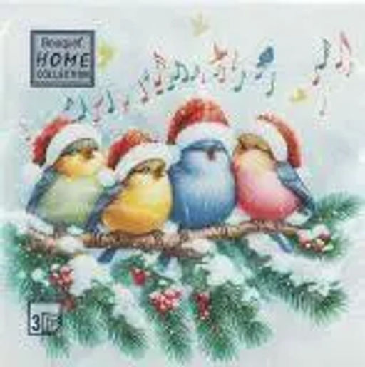 Цена за 6шт. Салфетки бумажные 33*33 Home Collection Classic Новогодний квартет, 3 слоя, 20л