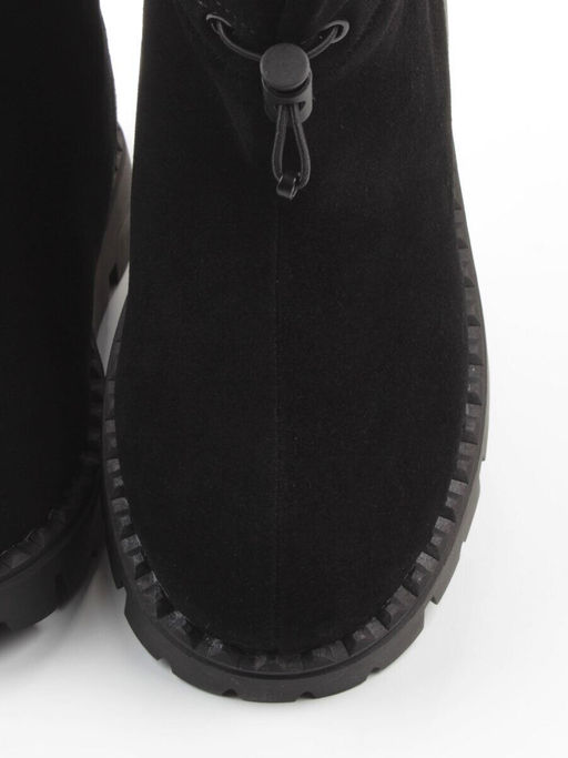 04-PAL273-1Z BLACK Ботинки зимние женские (натуральная замша, 100% шерсть)