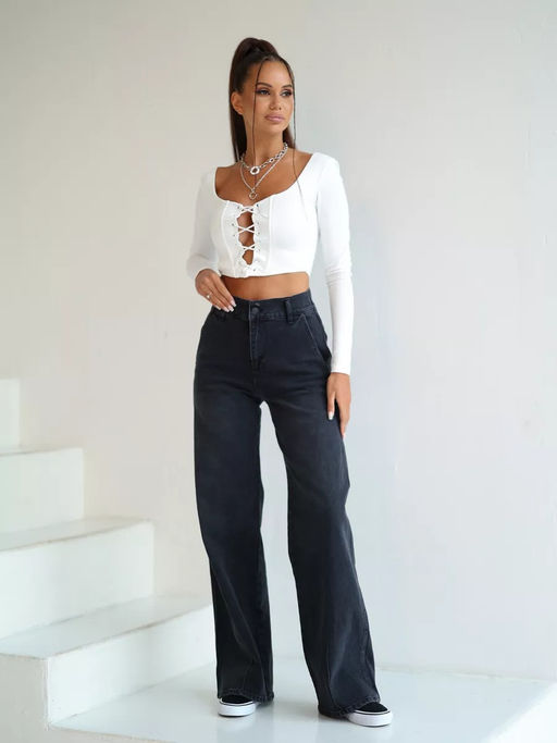 Женские джинсы палаццо CRACPOT 1199 - Сracpot фото 9