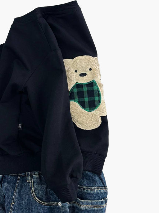 Свитшот с аппликацией 22-0533 черный|красный - Mini maxi фото 15