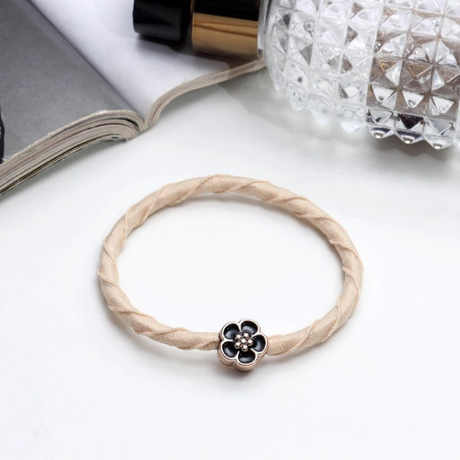 Цена за 12 шт. Резинка для волос «Бетти», 5 см, бежевый