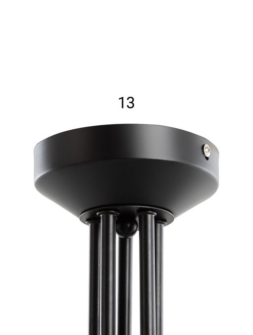 Люстра 20135/5BK, 5×60 Вт, E27, 60×60×32 см, белый/чёрный