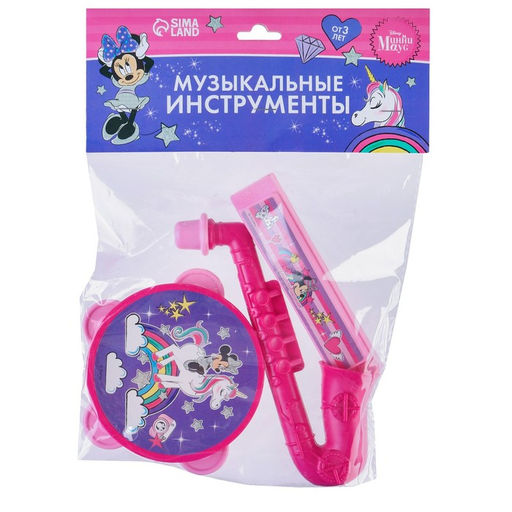 Музыкальные инструменты Минни Маус, в наборе 3 предмета, цвет розовый - Disney фото 10