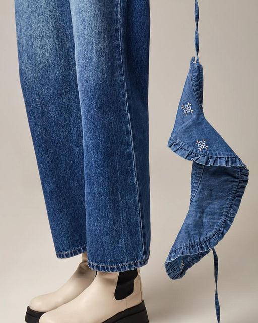 Синий джинсовый воротник с вышивкой - Incity фото 6