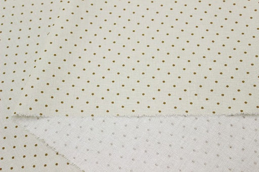 Бязь Очень мелкий темный горох (2мм) на св.бежево-молочном, ш.1.5м, хлопок-100%, 138гр/м.кв - Купава фото 4
