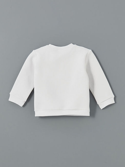 Bask?l? Erkek Bebek Sweatshirt ve E?ofman Alt 2li Tak?m - Waikiki фото 3