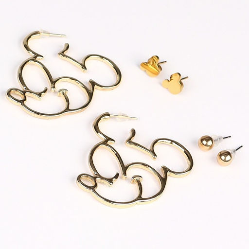 Серьги, набор украшений «Минни Маус», золотой