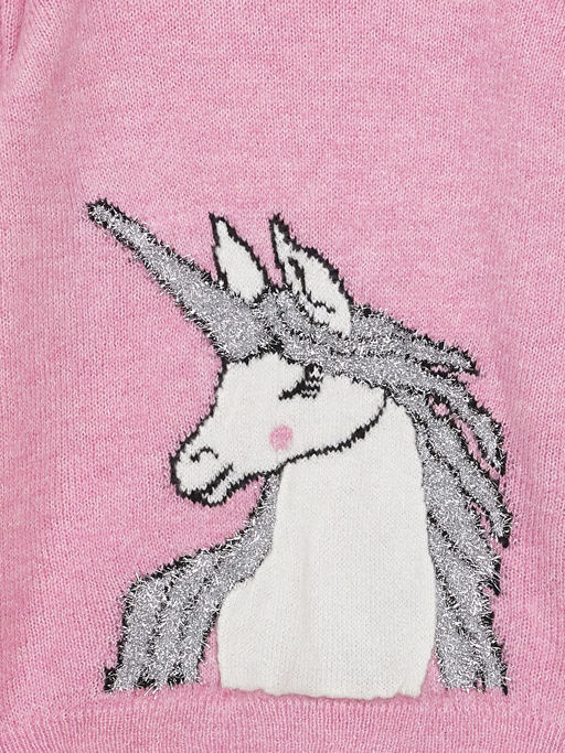 Bisiklet Yaka Desenli Uzun Kollu K?z ?ocuk Triko Kazak - Waikiki фото 3