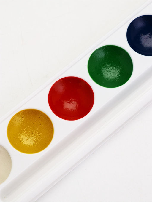 Цена за 4 шт. Акварель 6 цветов, упаковка картон "Монстрик"