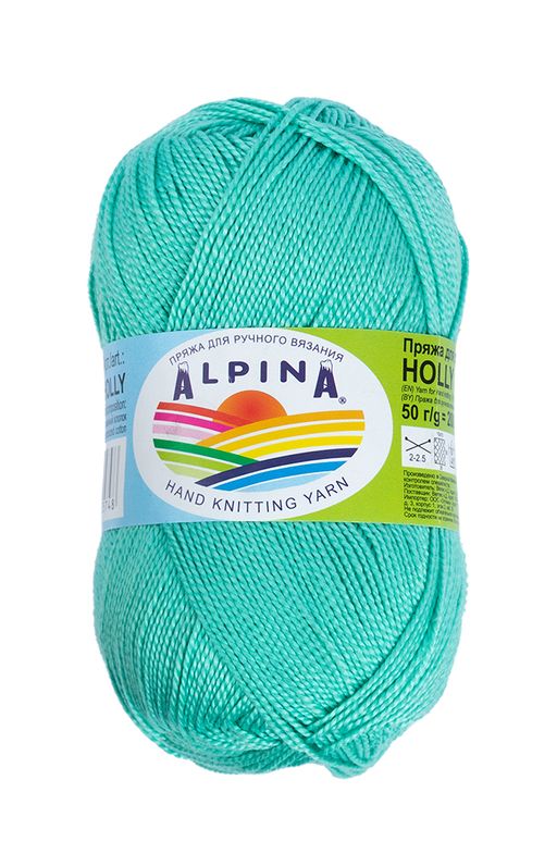 Пряжа ALPINA HOLLY 100% мерсеризованный хлопок 10 шт. х 50 г 200 м  10 м