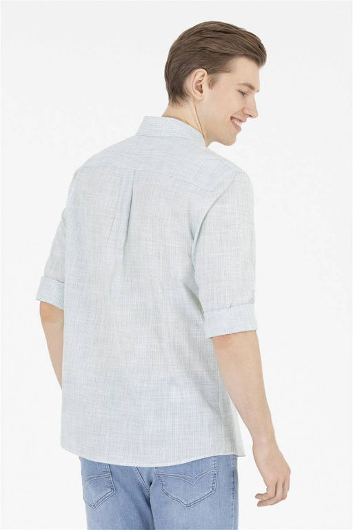 U. S. Polo Assn / Мужская зеленая рубашка с длинным рукавом - U.s. polo assn фото 12