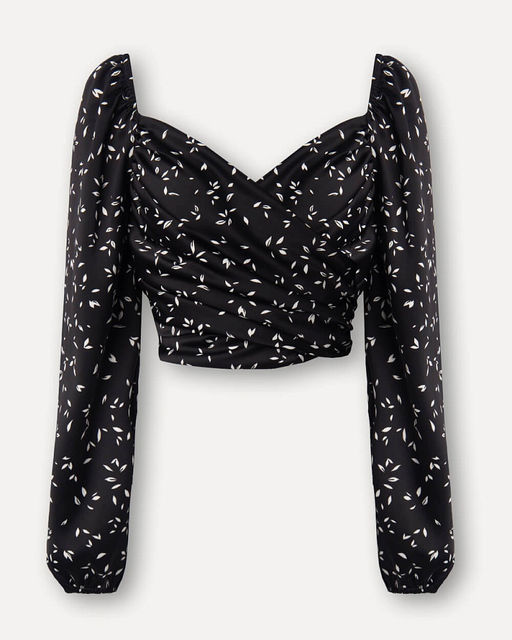 Укороченная блузка с запахом - Incity фото 3