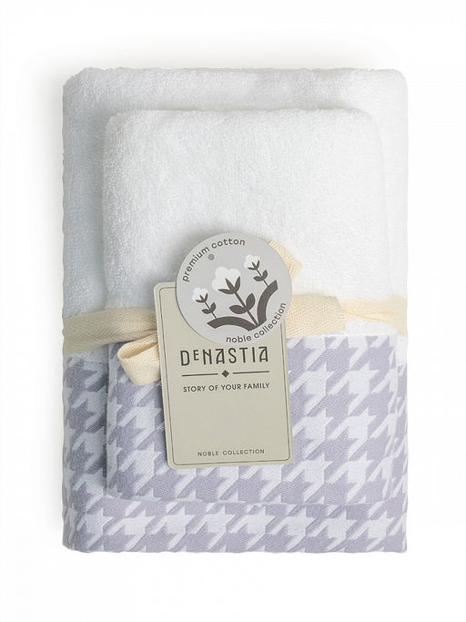 Набор махровых полотенец 2шт 35x70, 50x90 белый махровая ткань