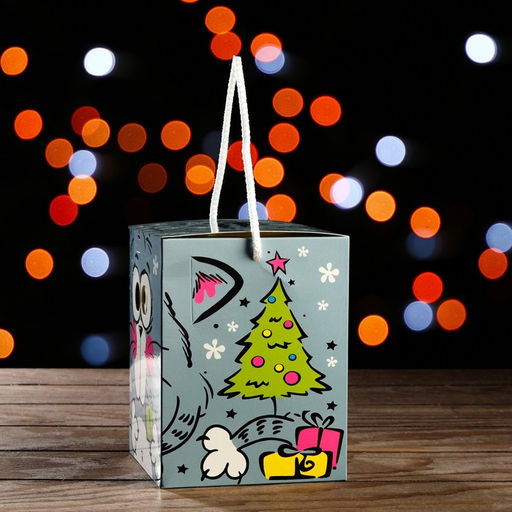 Цена за 5 шт. Подарочная коробка кубик Котенок, 12 х 12 х 15,5 см - Simaland фото 4