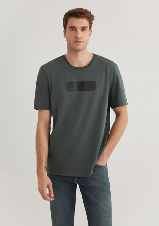 Mavi Black Bask?l? Yesil Tisort  фото 2