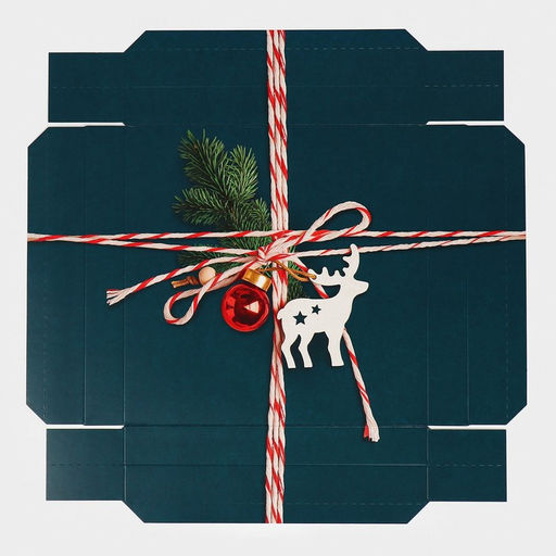 Коробка новогодняя складная «Новогодняя посылка», 26 х 26 х 8 см, Новый год