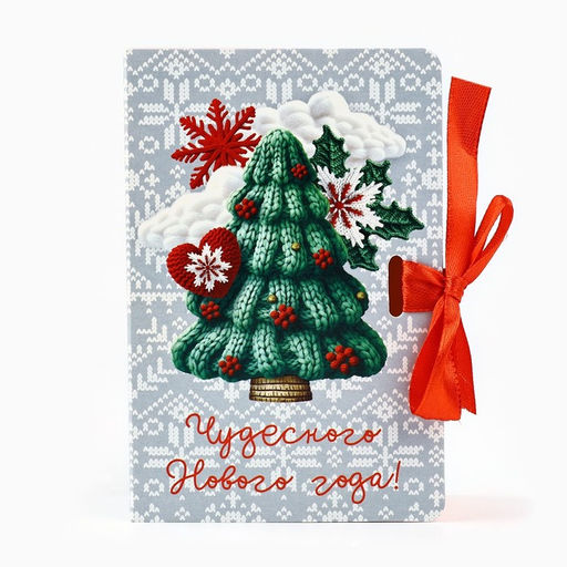 Цена за 2 шт. Складная новогодняя коробка-книга «Ёлочка», 12×8×4.5 см