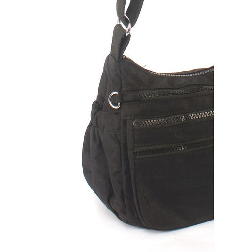 Сумка женская текстиль BoBo-3110, 1отд, плечевой ремень, черный 266009  фото 4