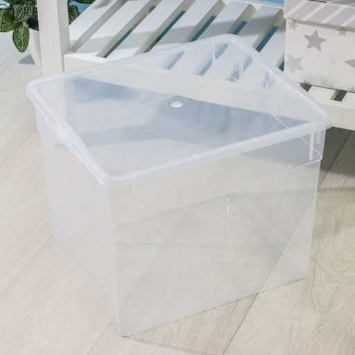 Контейнер для хранения с крышкой «Кристалл», 34 л, 40×33.5×31.5 см, прямоугольный, прозрачный