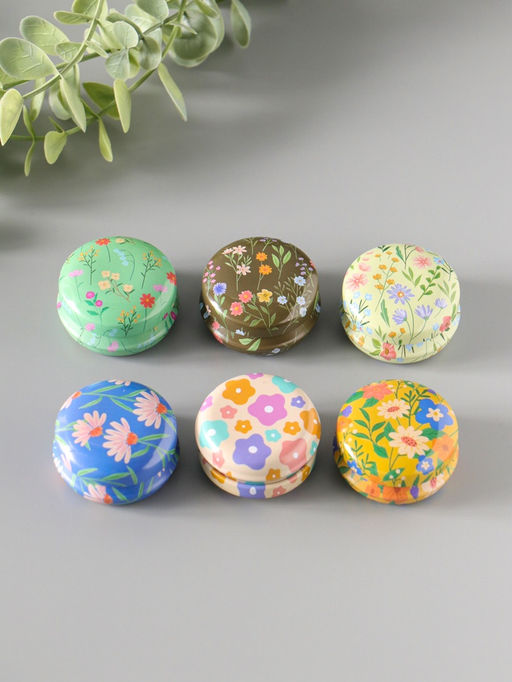 Набор шкатулок для украшений «Полевые цветы», 12 шт., мини, металл, круглая, 4×4×2 см